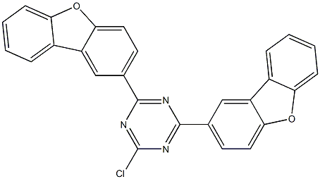 2-chloro-4,6-bis(dibenzo[b,d]furan-2-yl)-1,3,5-triazine Structure