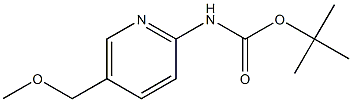 5-甲氧基甲基-吡啶-2-氨基甲酸叔丁酯 结构式