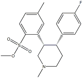 ((cis)-4-(4-fluorophenyl)-1-methylpiperidin-3-yl)methyl 4-methylbenzenesulfonate Structure