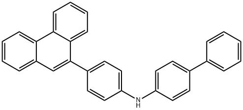 N-(4-(phenanthren-9-yl)phenyl)-[1,1'-biphenyl]-4-amine Struktur