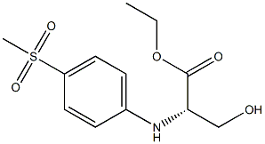 D-对甲砜基苯丝氨酸乙酯, , 结构式