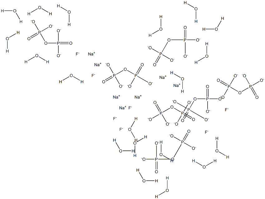 Heptasodium fluoride diphosphate nonadecahydrate 结构式