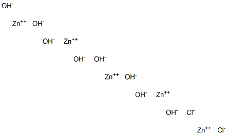 Pentazinc octahydroxide dichloride Structure