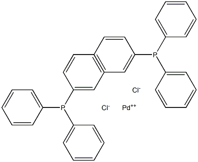 Bis(triphenylphosphine)palladium(II) chloride Struktur