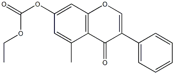 5-甲基-7-羟基异黄酮碳酸乙酯, , 结构式