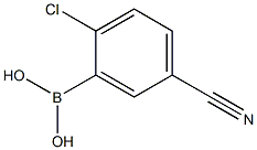 2-氯-5-氰基苯硼酸,,结构式