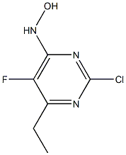 Chloro-4-ethyl-5-fluoro-6-hydroxyamino pyrimidine Structure