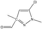 1,3-二甲基-5-氯-4-醛基吡唑, , 结构式