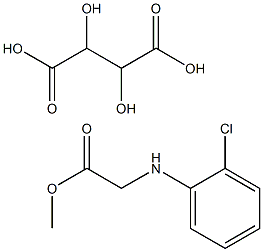 邻氯苯甘氨酸甲酯酒石酸盐,,结构式