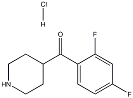 4- (2,4-difluorobenzoyl) piperidine hydrochloride Structure