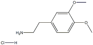 3,4-二甲氧基苯乙胺盐酸盐 结构式