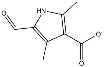 5-甲酰基-2,4-二甲基吡咯-3-羧酸乙酯, , 结构式