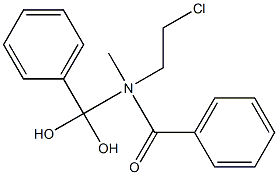 N-甲基-N-氯乙基邻苯甲酰苯甲酰胺, , 结构式