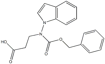Benzyloxycarbonyl-indole-aminopropionic acid 化学構造式