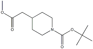 N-BOC-4-哌啶乙酸甲酯 结构式