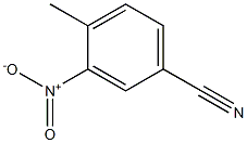 3-硝基-4-甲基苯腈, , 结构式