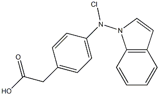 DL-p-chloro-indole-aminophenylacetic acid Structure