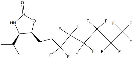 (4R,5S)-(+)-4-i-propyl-5-(3,3,4,4,5,5,6,6,7,7,8,8,8-tridecafluorooctyl)-2-oxazolidinone Struktur