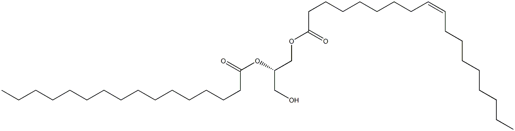 1-(9Z-octadecenoyl)-2-hexadecanoyl-sn-glycerol Structure