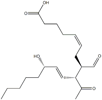 (5Z,8R,9R,10E,12S)-9-acetyl-8-formyl-12-hydroxyheptadeca-5,10-dienoic acid