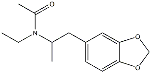 N-Acetyl-N-ethyl-3,4-methylenedioxyamphetamine Struktur
