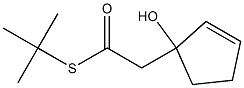 S-(tert-Butyl) (1-hydroxy-2-cyclopenten-1-yl)ethanethioate 结构式