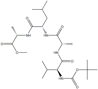 tert-butoxycarbonyl-valyl-alanyl-leucyl-alanine methyl ester Structure