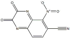 6-cyano-5-nitroquinoxaline-2,3-dione Structure