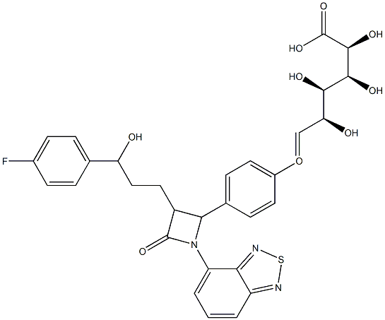 1-O-(4-(1-(2,1,3-benzothiadiazol-4-yl)-3-(3-hydroxy-3-(4-fluorophenyl)propyl)-2-oxo-4-azetidinyl)phenyl)glucuronic acid