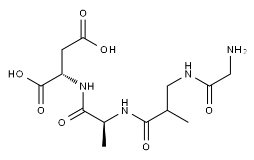 glycyl-aminoisobutyryl-alanyl-aspartate Structure