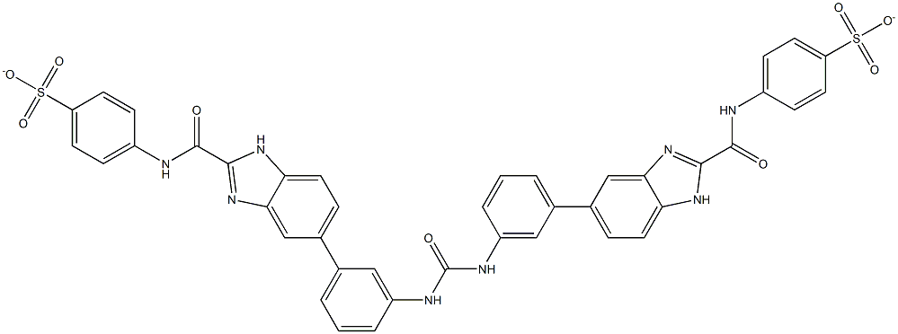 4,4'-(carbonylbis(imino-3,1-phenylene(2,5-benzimidazolylene)carbonylimino))bisbenzenesulfonate Struktur