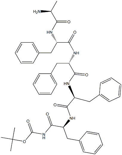 tert-butyloxycarbonylalanyl-phenylalanyl-phenylalanyl-phenylalanyl-phenylalaninamide Structure