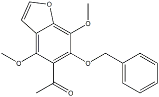 5-acetyl-6-benzyloxy-4,7-dimethoxybenzofuran Structure
