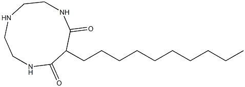 9-デシル-1,4,7-トリアゼカン-8,10-ジオン 化学構造式