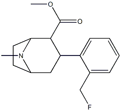 2-carbomethoxy-3-(2-fluoromethylphenyl)tropane 结构式