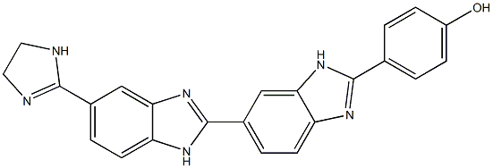 5-(2-imidazolinyl)-2-(2-(4-hydroxyphenyl)-5-benzimidazolyl)benzimidazole Struktur