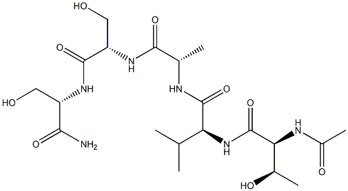 N-acetyl-threonyl-valyl-alanyl-seryl-serinamide Structure