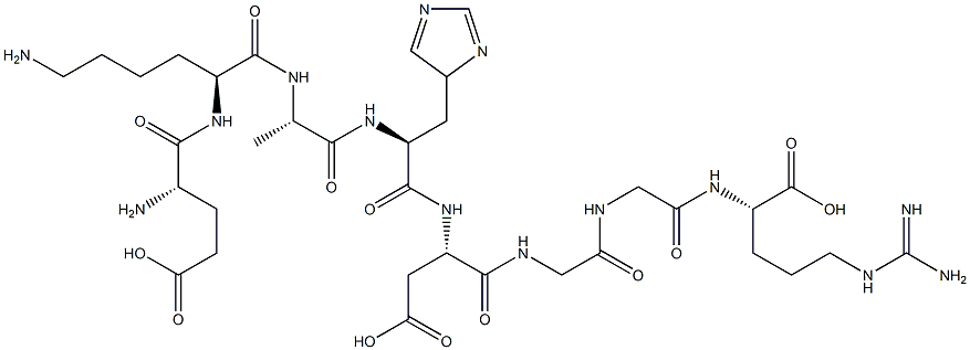 glutamyl-lysyl-alanyl-histidyl-aspartyl-glycyl-glycyl-arginine Struktur