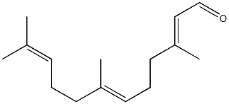 (E,E)-3,7,11-TRIMETHYL-2,6,10-DODECATRIENAL Struktur