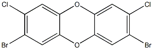 2,8-DICHLORO-3,7-DIBROMODIBENZO-PARA-DIOXIN Structure