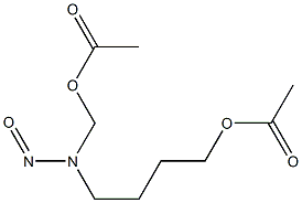 ACETICACID,4-((ACETOXYMETHYL)NITROSAMINO)BUTYLESTER Structure