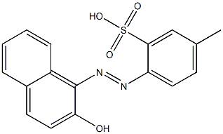 1-(ORTHO-SULPHO-PARA-TOLYLAZO)-NAPHTHOL Struktur