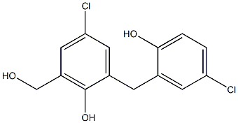 2,2'-DIHYDROXY-3-HYDROXYMETHYL-5,5'-DICHLORODIPHENYLMETHANE Structure