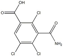 3-CARBAMYL-2,4,5-TRICHLOROBENZOICACID Struktur