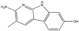 7-HYDROXY-2-AMINO-3-METHYL-9H-PYRIDO(2,3-B)INDOLE Structure