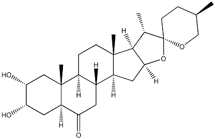 (25R)-2ALPHA,3ALPHA-DIHYDROXY-5-ALPHA-SPIROSTAN-6-ONE Struktur
