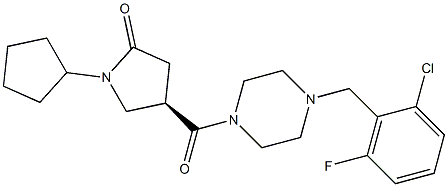 (4R)-4-[4-[(2-chloro-6-fluoro-phenyl)methyl]piperazine-1-carbonyl]-1-cyclopentyl-pyrrolidin-2-one