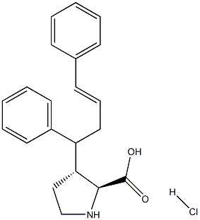 (R)-gamma-(3-phenyl-allyl-benzyl)-L-proline hydrochloride Struktur