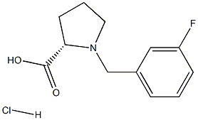 (S)-alpha-(3-fluoro-benzyl)-proline hydrochloride Struktur