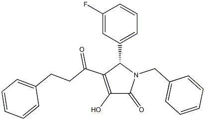  (5S)-1-benzyl-5-(3-fluorophenyl)-3-hydroxy-4-(3-phenylpropanoyl)-5H-pyrrol-2-one